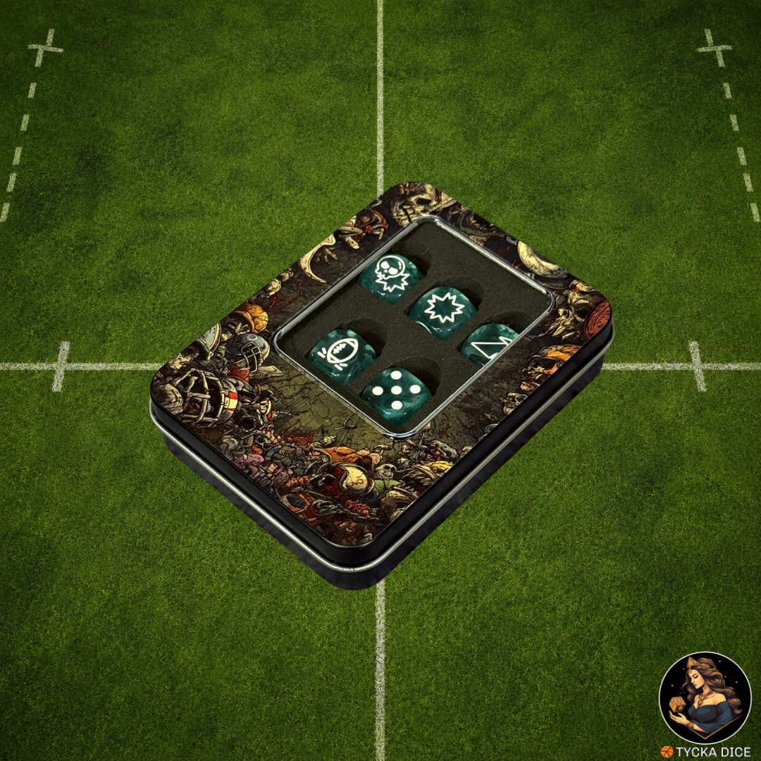 Fantasy Football Dice Translucid Matte Turquoise - Coach's Box | TYCKA DICE