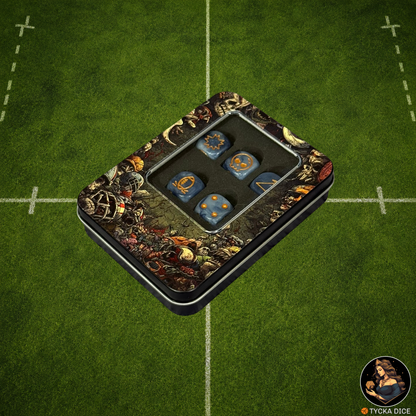 Fantasy Football Dice Blue Grey - Coach's Box | TYCKA DICE