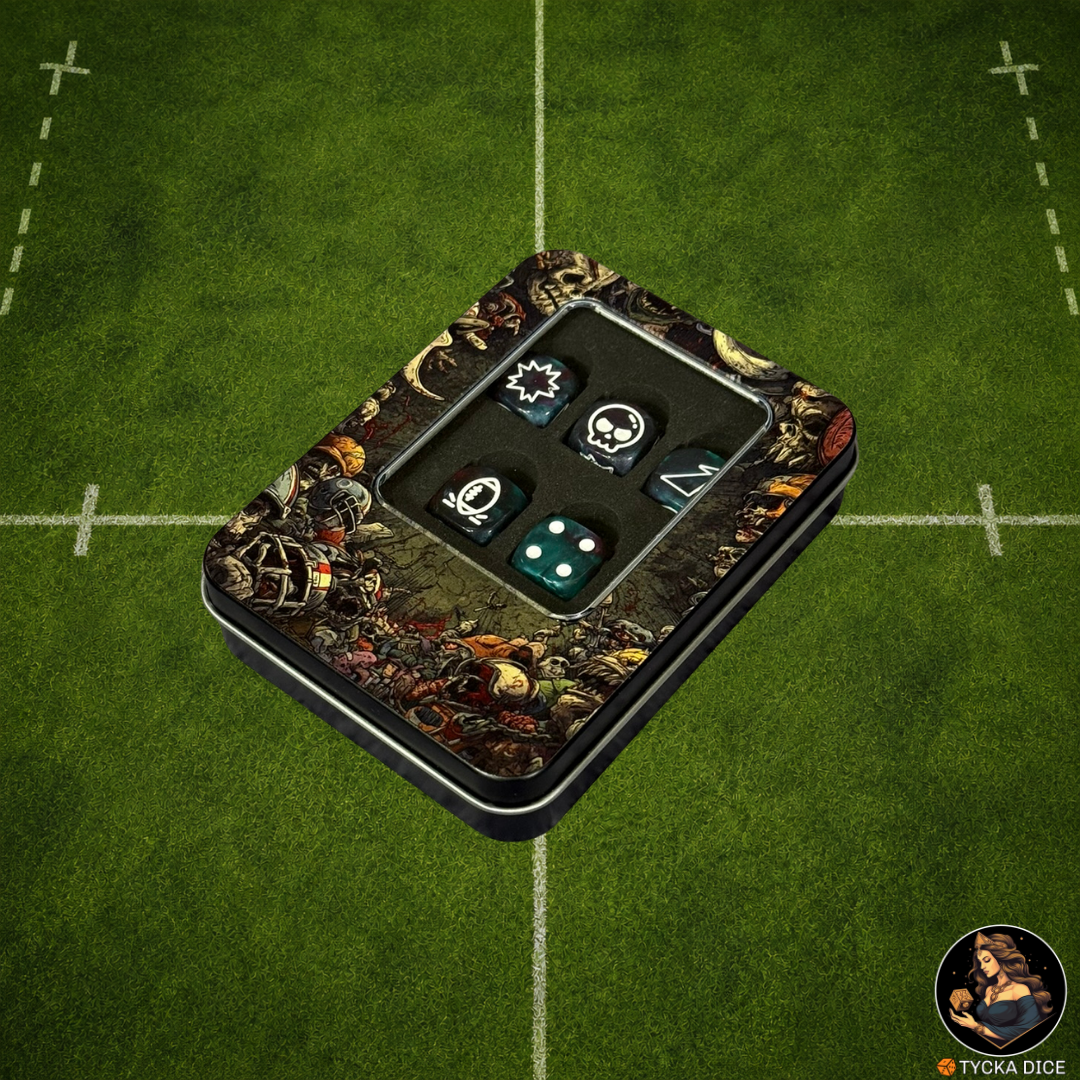 Fantasy Football Dice Blue and Purple Mix - Coach's Box | TYCKA DICE