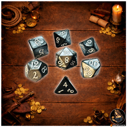 TITANIUM Essentials RPG Dice Set | TYCKA DICE