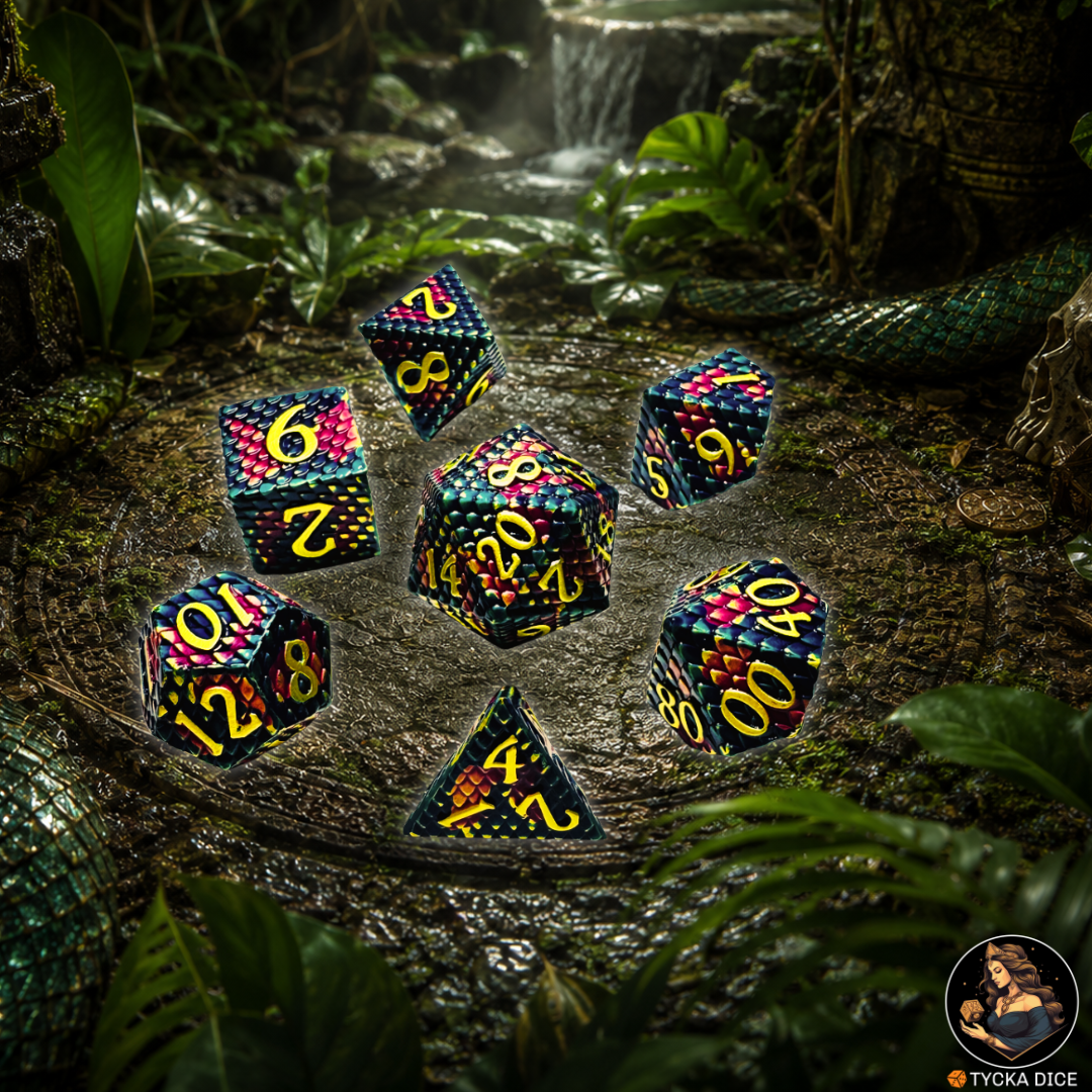 NAGA Metal RPG Dice Set | TYCKA DICE