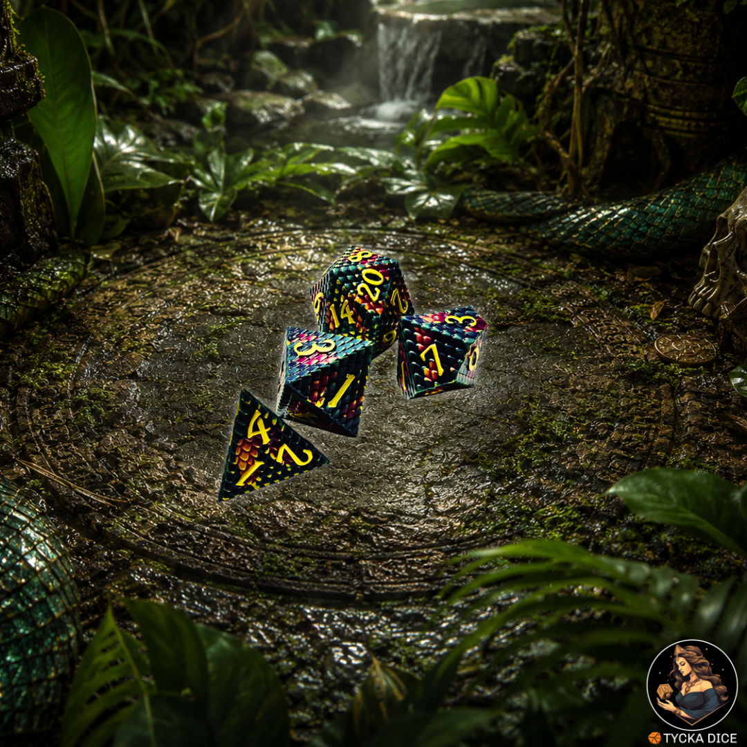 NAGA Metal RPG Dice Set | TYCKA DICE