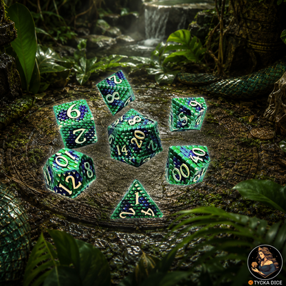 NAIAD Metal RPG Dice Set | TYCKA DICE