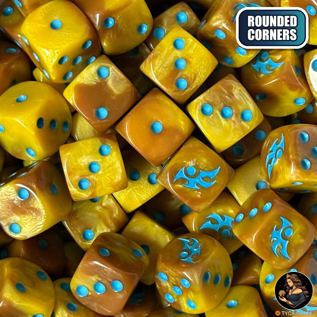 Aethra Dice Set — sci-fi wargame dice, rounded corners | TYCKA DICE