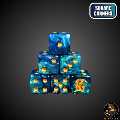 Ancient Warriors Dice Set — fantasy wargame dice, square corners | TYCKA DICE