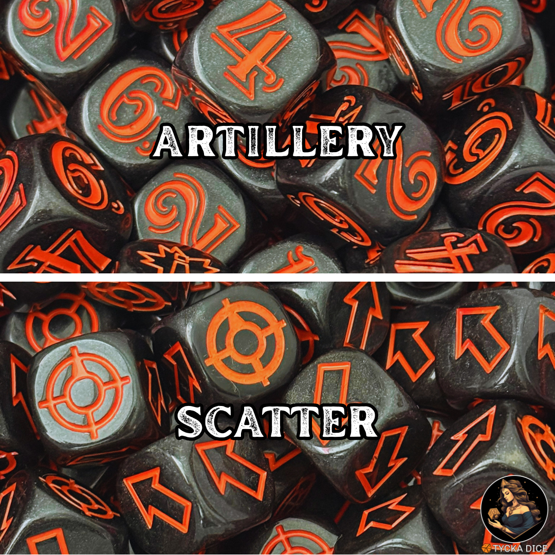 ACC - Artillery & Scatter Combo Pack - BLACK | TYCKA DICE