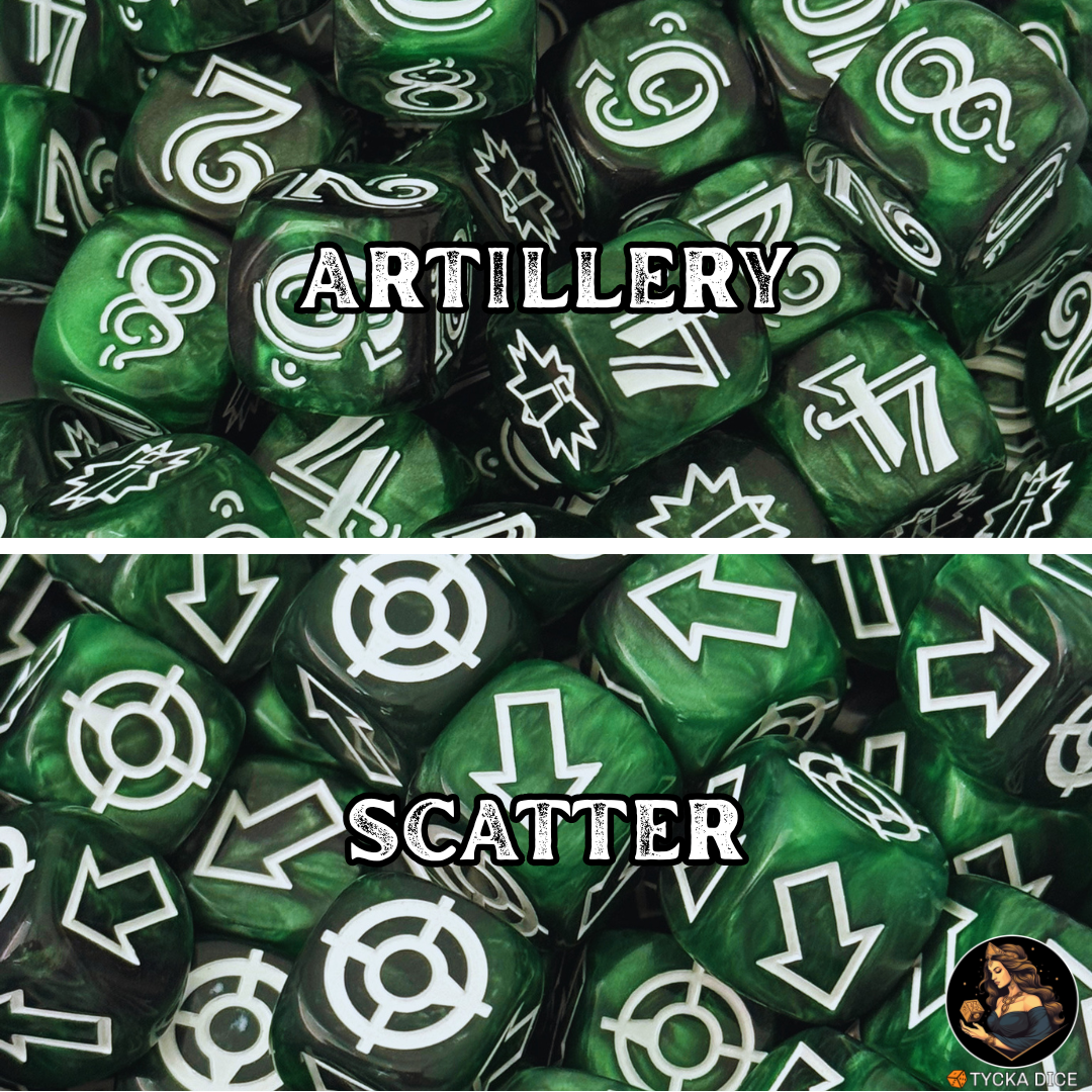 ACC - Artillery & Scatter Combo Pack - GREEN | TYCKA DICE