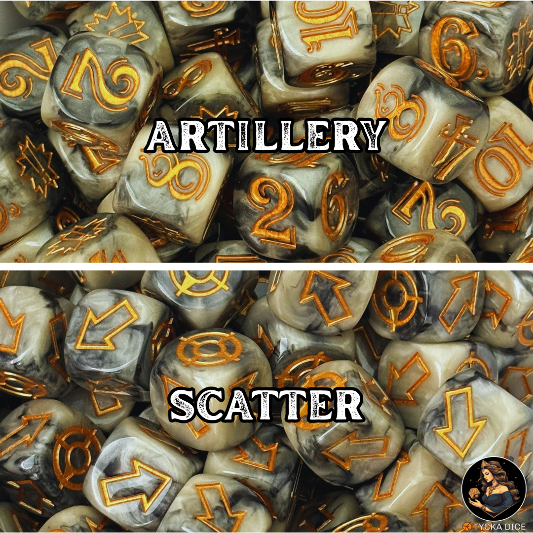 ACC - Artillery & Scatter Combo Pack - GREY | TYCKA DICE