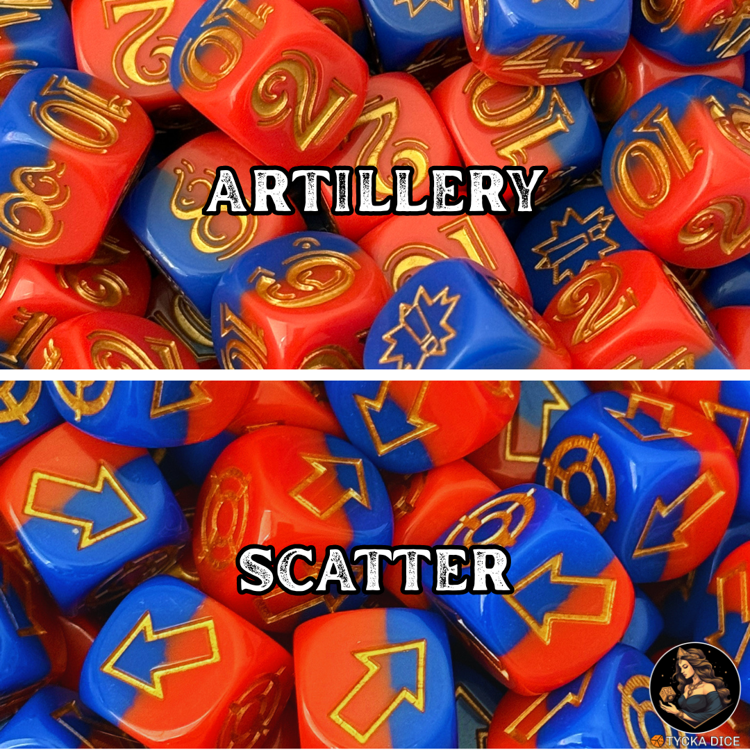 ACC - Artillery & Scatter Combo Pack - RED & BLUE | TYCKA DICE