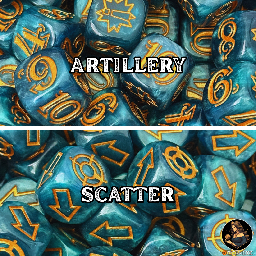 ACC - Artillery & Scatter Combo Pack - TURQUOISE | TYCKA DICE