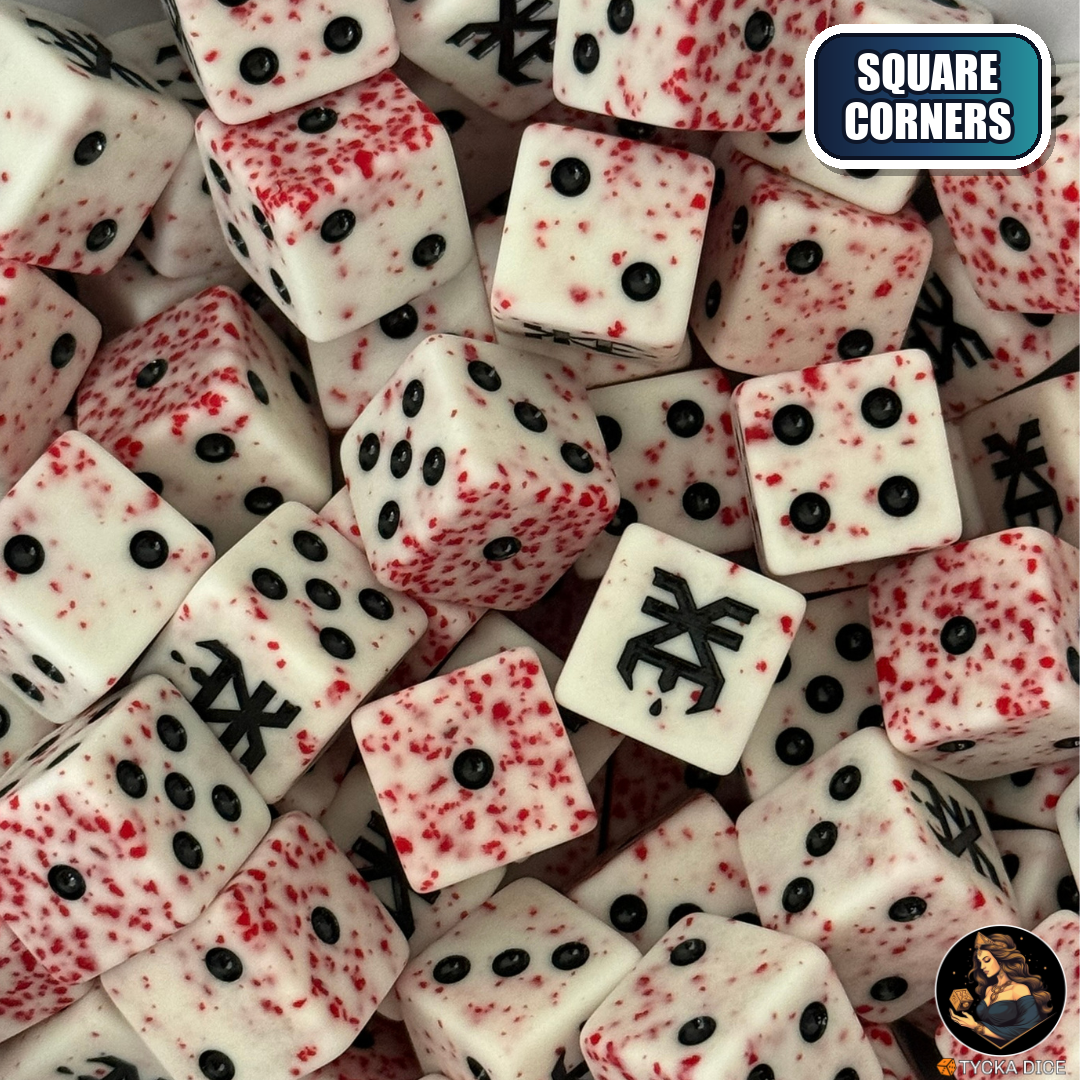 Baelgrim Dice Set — sci-fi wargame dice, square corners | TYCKA DICE