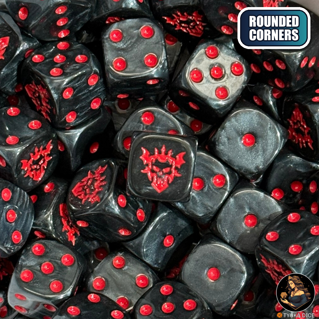 Bloodbound Knights Dice Set — wargame dice, rounded corners | TYCKA DICE