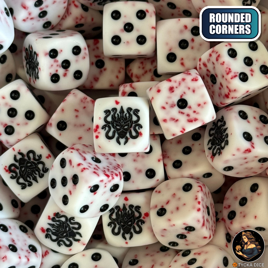 Bloody Amazons Dice Set — wargame dice, rounded corners | TYCKA DICE