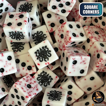 Bloody Amazons Dice Set — wargame dice, square corners | TYCKA DICE