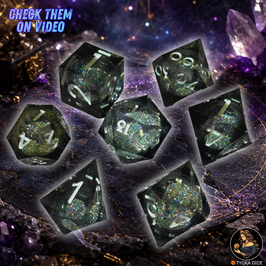 Liquid Core Dice - Charon Mystic Sand RPG Dice Set | TYCKA DICE