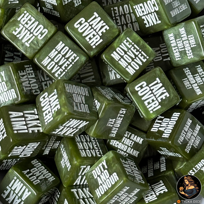 ACC - Combat Orders Dice | Military Green Order D6 | TYCKA DICE