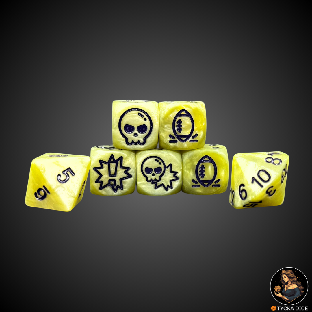 Matte Slime Green with Dark Purple Engraving fantasy football complete set