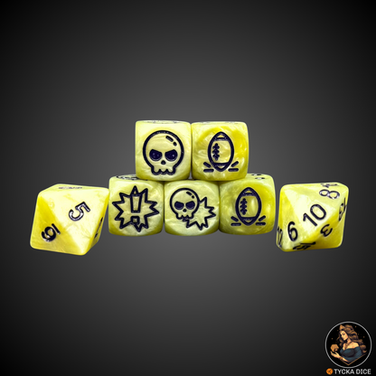 Matte Slime Green with Dark Purple Engraving fantasy football complete set