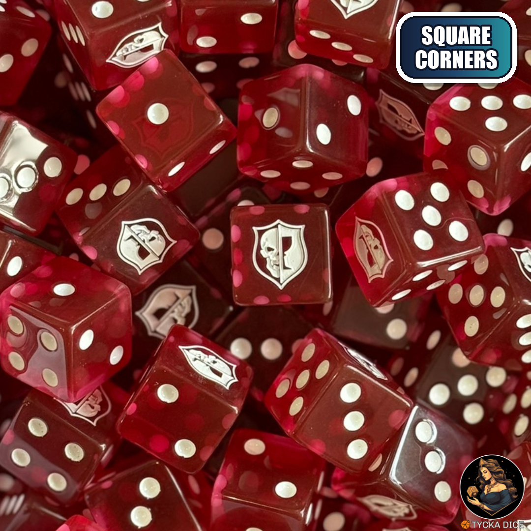 Crimson Throne Dice Set — wargame dice, square corners | TYCKA DICE
