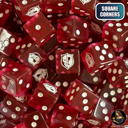Crimson Throne Dice Set — wargame dice, square corners | TYCKA DICE