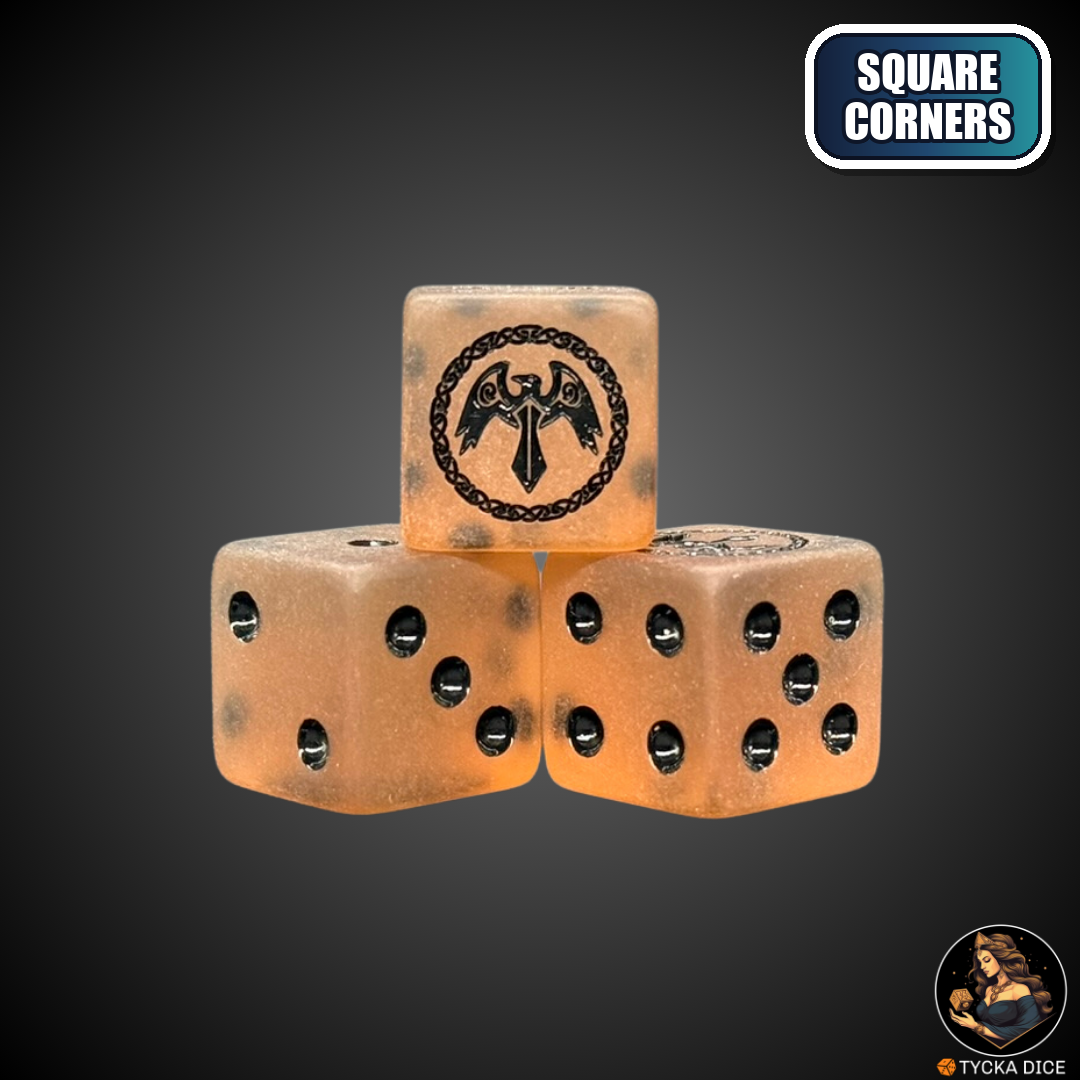 Crow Dice Set — fantasy wargame dice, square corners | TYCKA DICE
