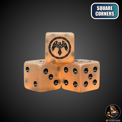 Crow Dice Set — fantasy wargame dice, square corners | TYCKA DICE