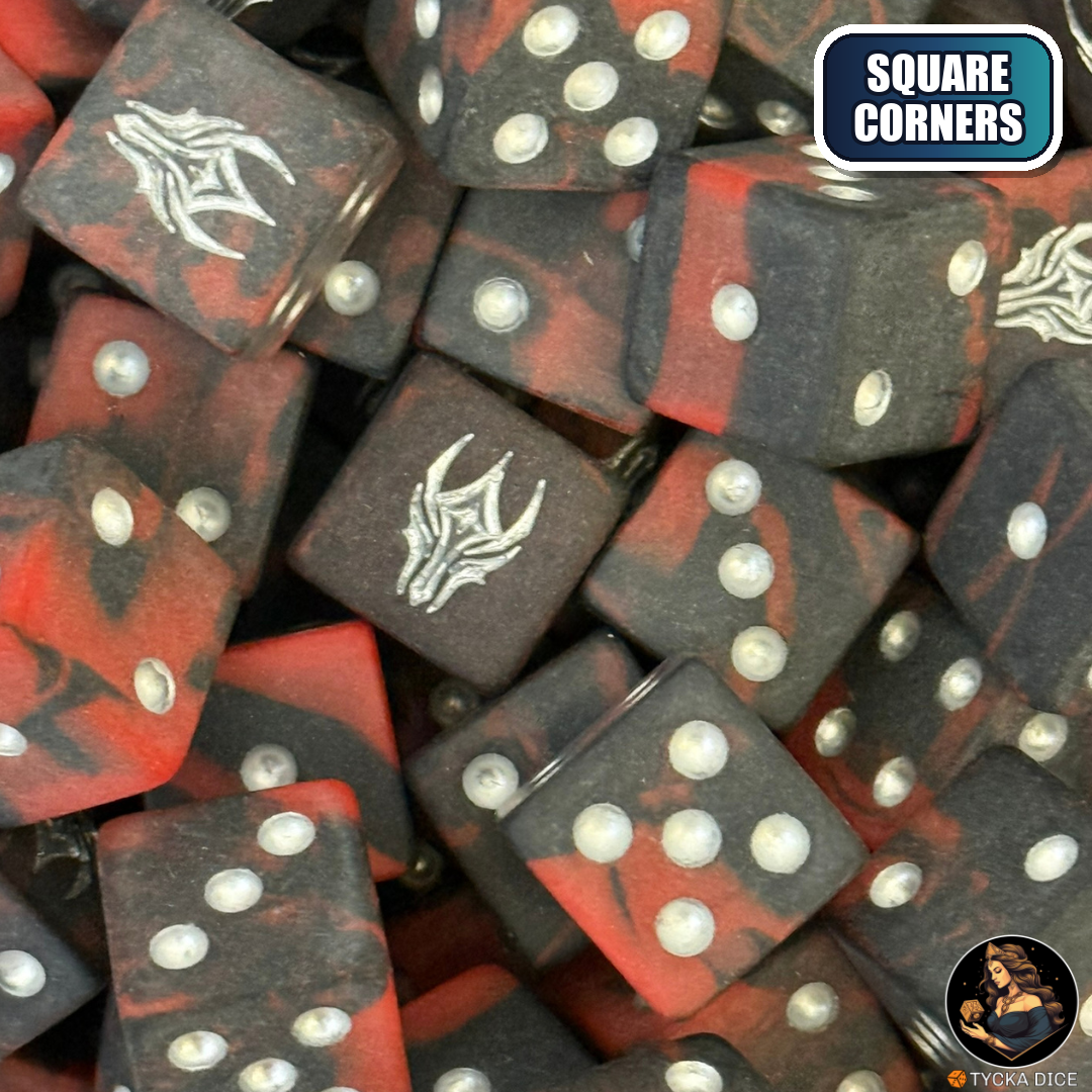 Dark King Dice Set — fantasy wargame dice, square corners | TYCKA DICE