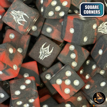 Dark King Dice Set — fantasy wargame dice, square corners | TYCKA DICE