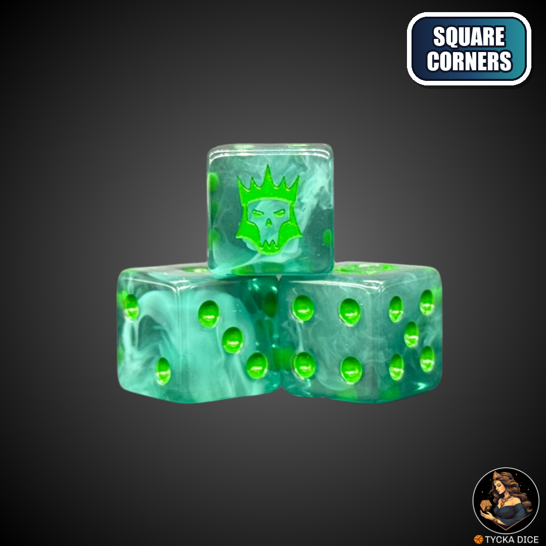 Deadwalkers Dice Set — fantasy wargame dice, square corners | TYCKA DICE