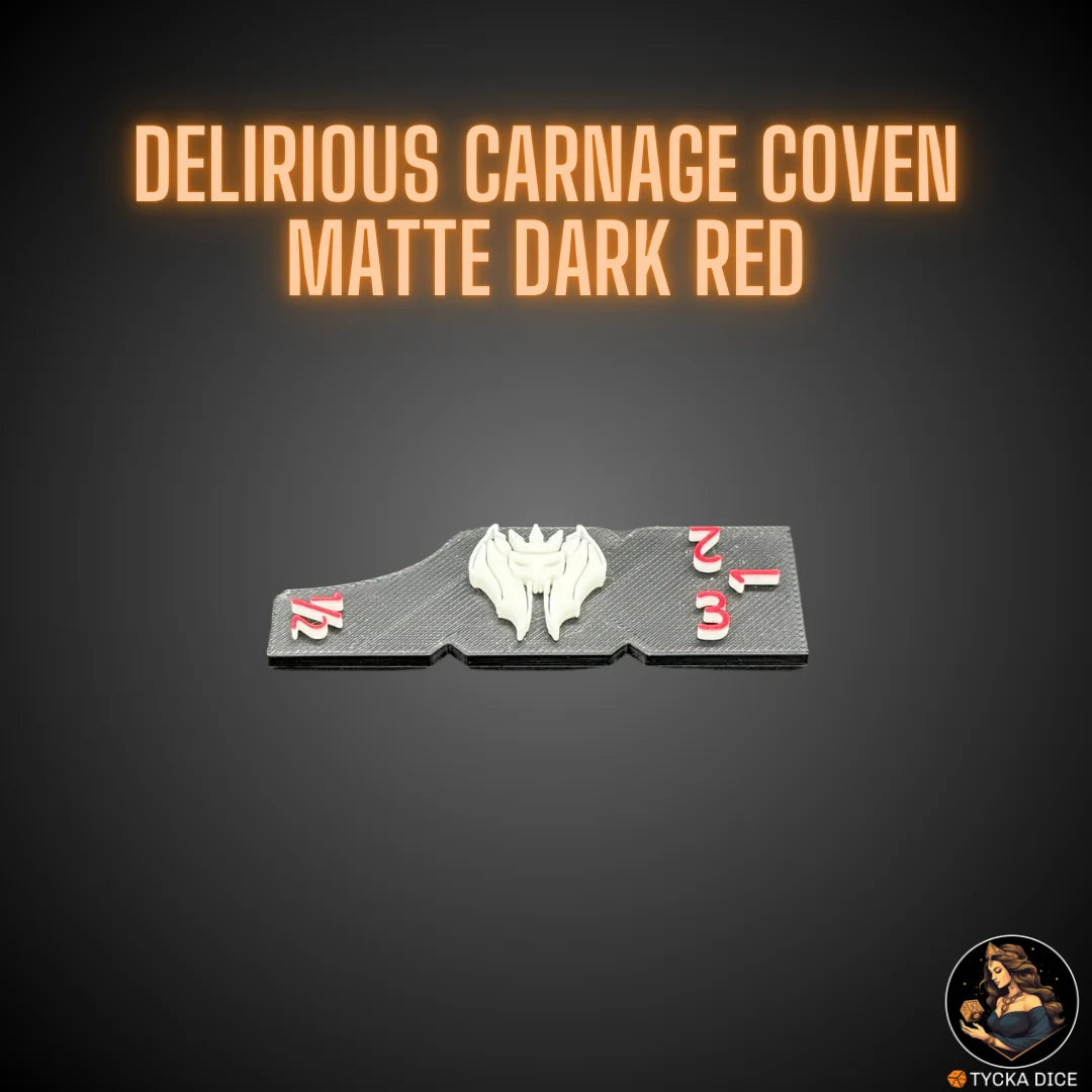 3-inch combat gauge – Delirious Carnage Coven Matte Dark Red – undead accessory