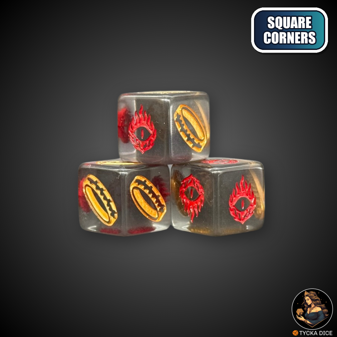 Duality Die Dice Set — fantasy wargame dice, square corners | TYCKA DICE