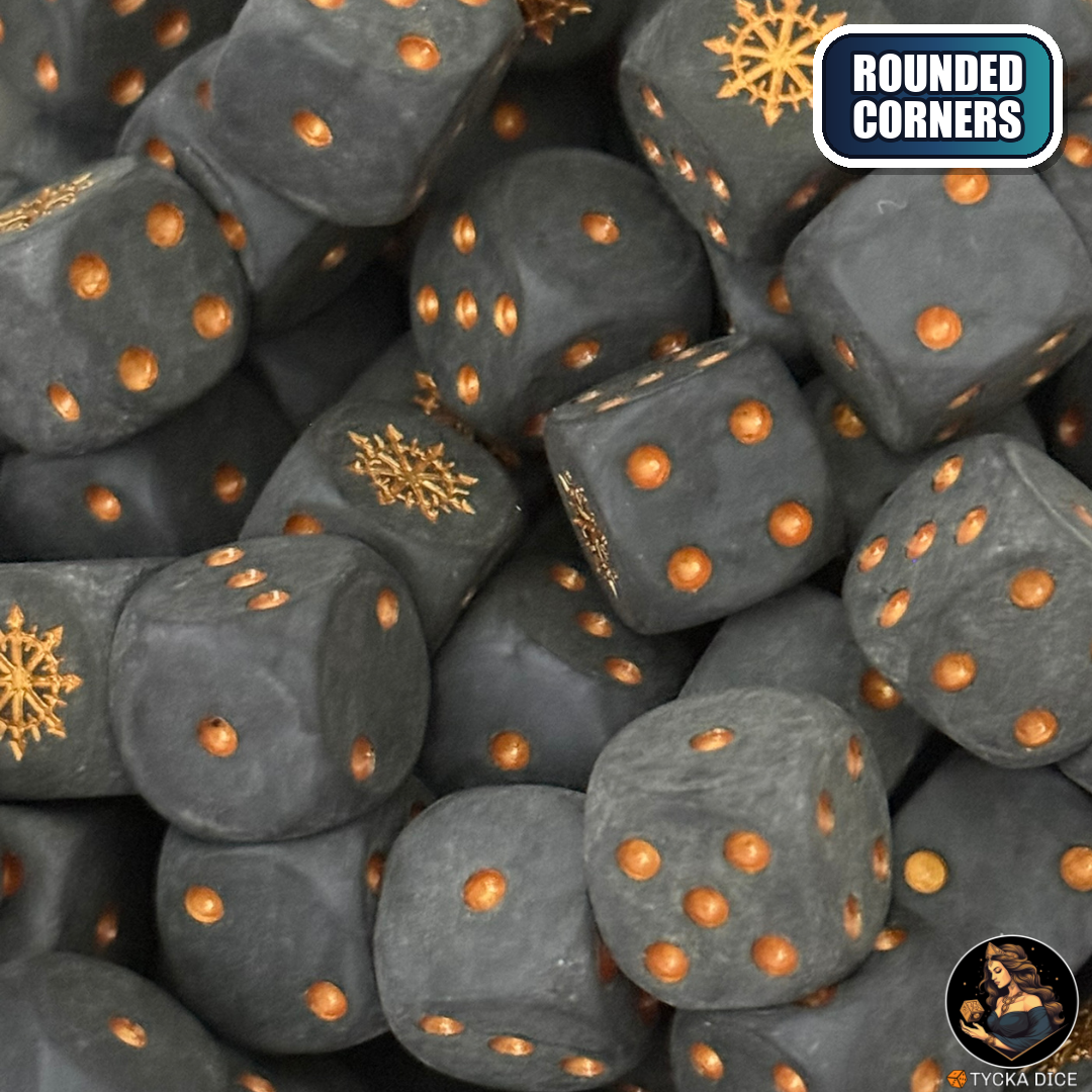 Eightfold Dominion Dice Set — sci-fi wargame dice, rounded corners | TYCKA DICE