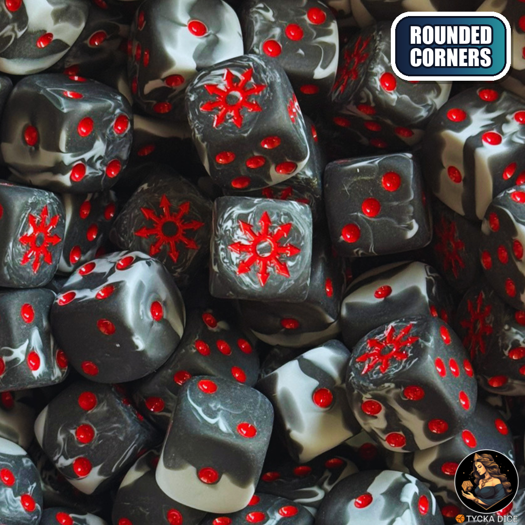 Eternal Wheel Dice Set — sci-fi wargame dice, rounded corners | TYCKA DICE