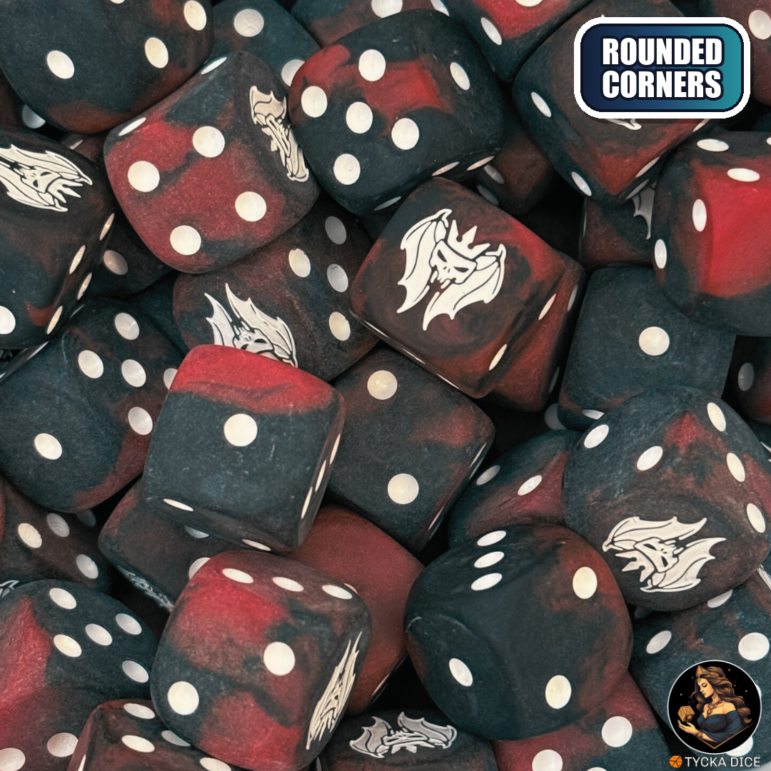 Delirious Carnage Coven - Matte Dark Red Dice Set — wargame dice | TYCKA DICE