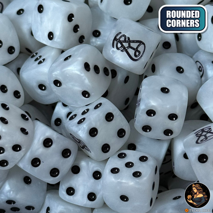 Luminar Sovereignty - Matte White Dice Set — wargame dice | TYCKA DICE