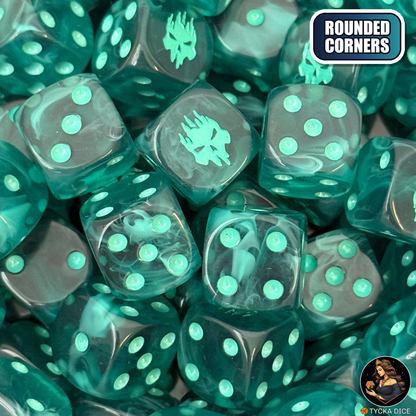 Spectral Doom - Translucid Blue Dice Set — wargame dice | TYCKA DICE