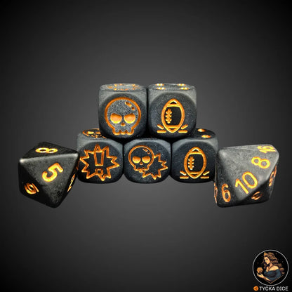 Matte Black with Gold Engraving fantasy football complete set