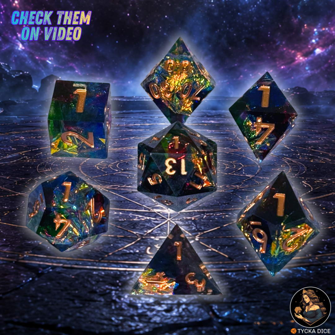 Legend Dice - Finnegan RPG Dice Set - Detail | TYCKA DICE