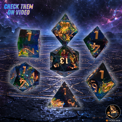 Legend Dice - Finnegan RPG Dice Set - Detail | TYCKA DICE