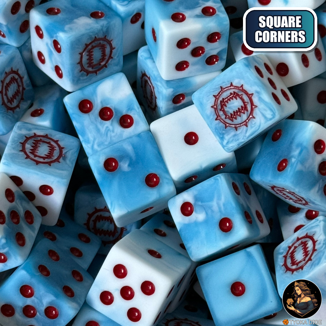 Goreforged Dice Set — sci-fi wargame dice, square corners | TYCKA DICE