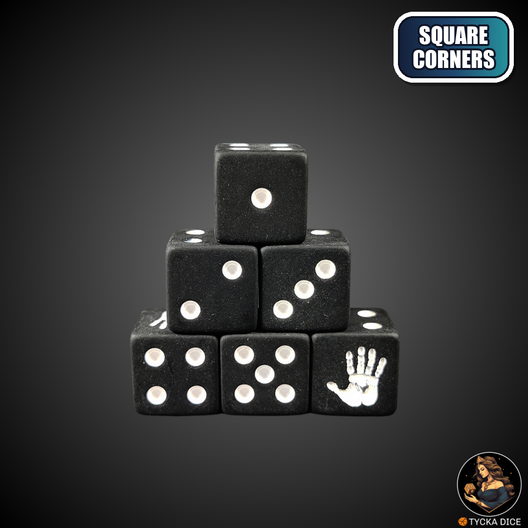 Evil Hand Dice Set — fantasy wargame dice, square corners | TYCKA DICE