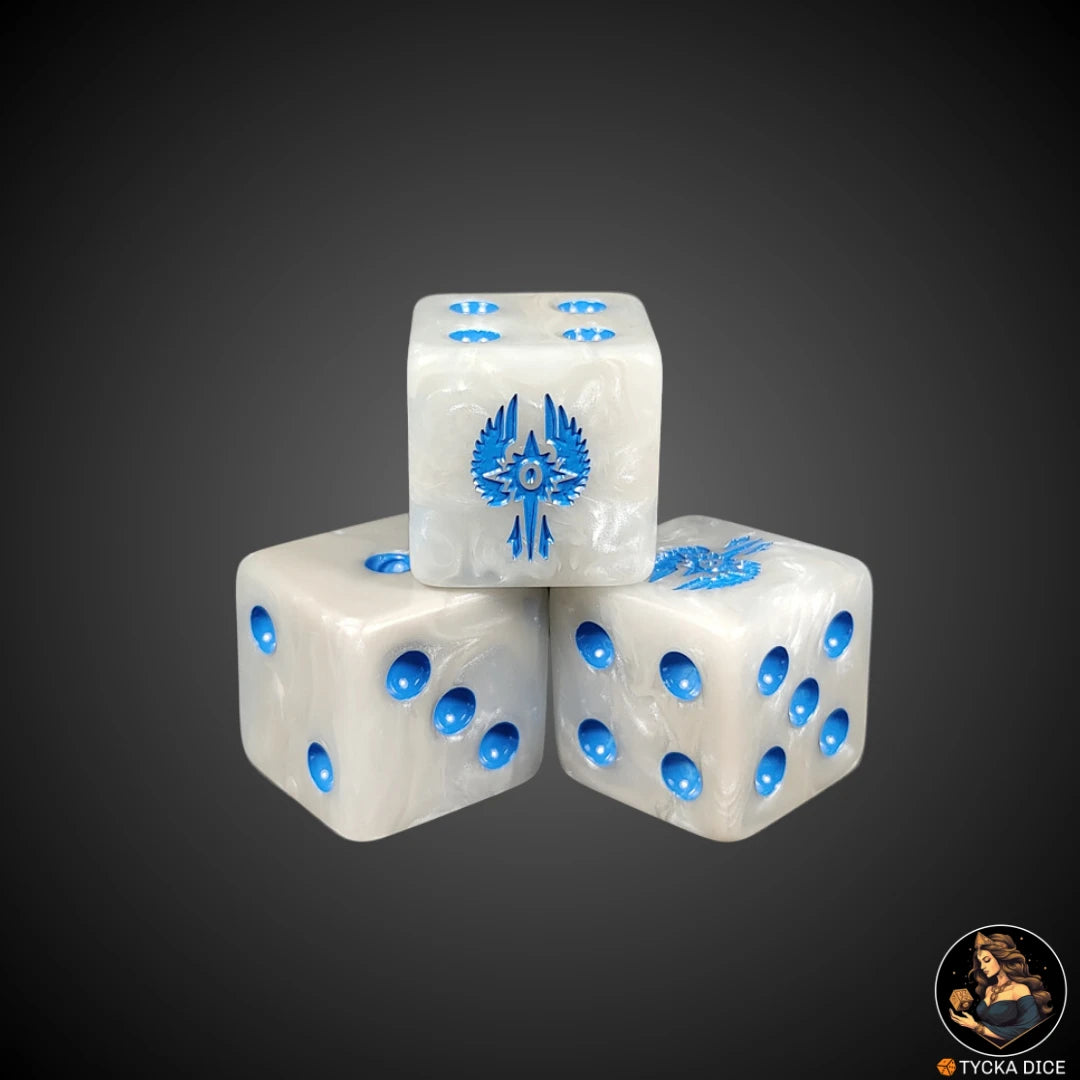 Single Heralds of the Light die – Pearl white with blue
