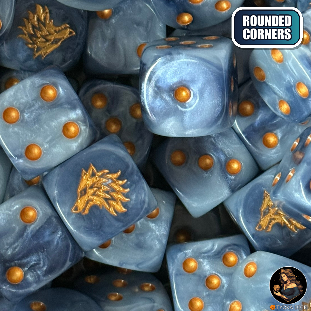 Icefang Guard Dice Set — sci-fi wargame dice, rounded corners | TYCKA DICE