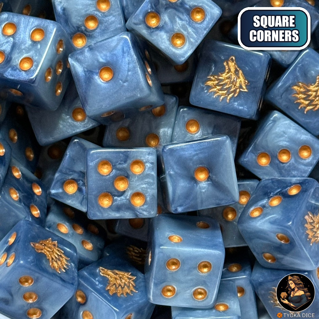 Icefang Guard Dice Set — sci-fi wargame dice, square corners | TYCKA DICE