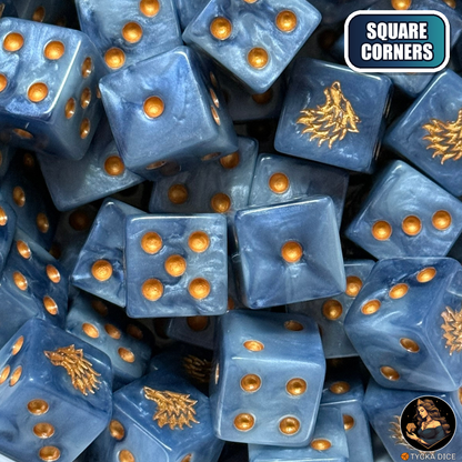 Icefang Guard Dice Set — sci-fi wargame dice, square corners | TYCKA DICE