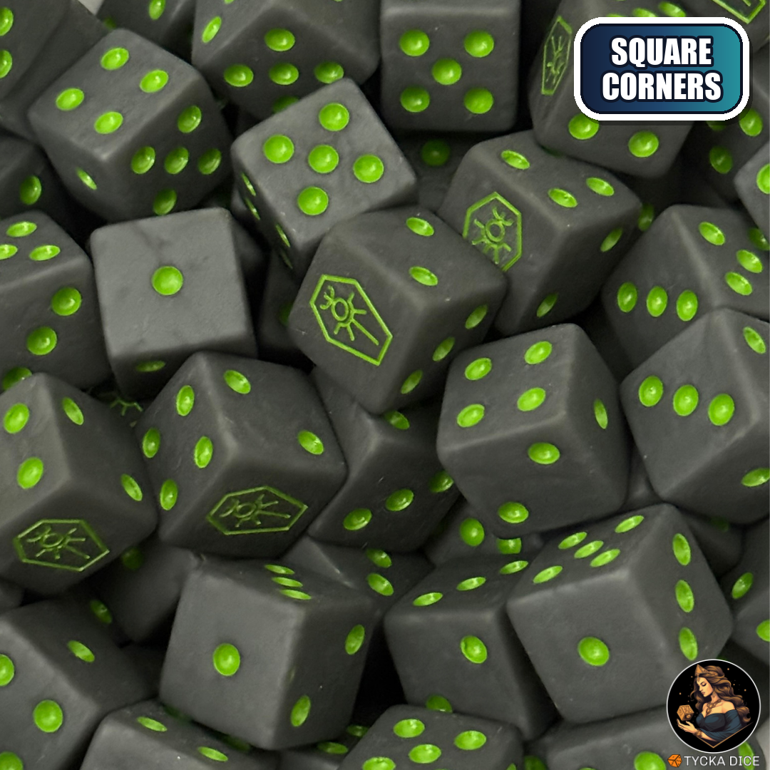 Immortals Dice Set — sci-fi wargame dice, square corners | TYCKA DICE