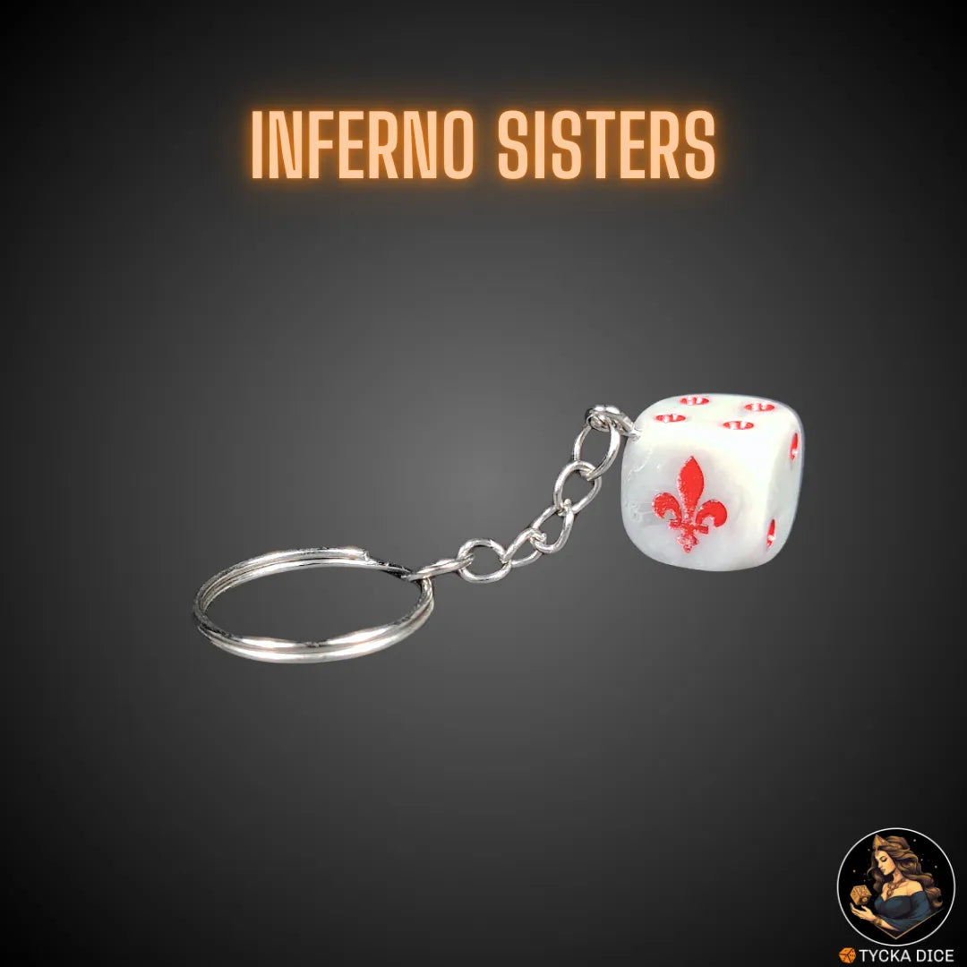 Inferno Sisters keychain – Sci-fi fantasy dice