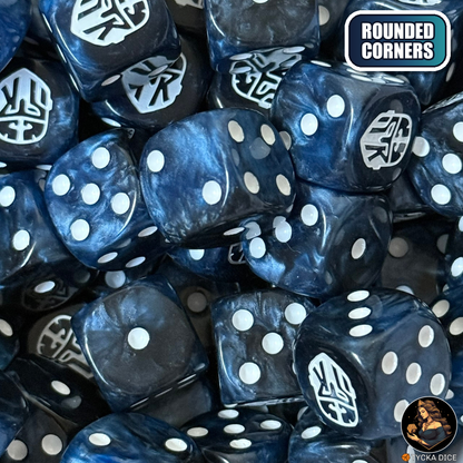Iron Knights Dice Set — sci-fi wargame dice, rounded corners | TYCKA DICE