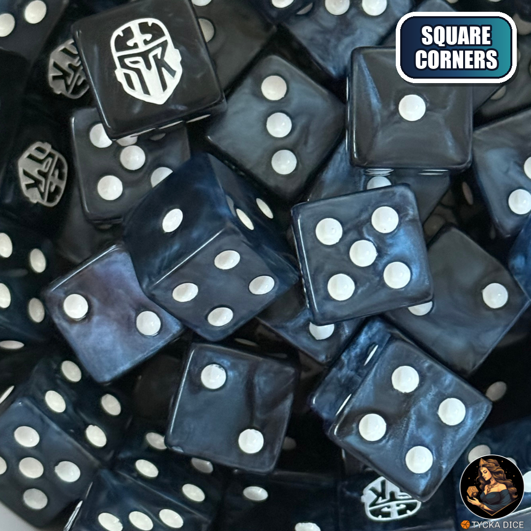 Iron Knights Dice Set — sci-fi wargame dice, square corners | TYCKA DICE