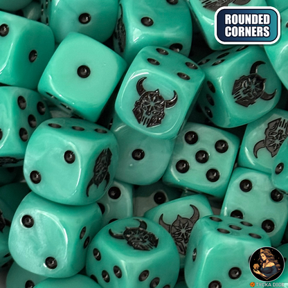 Ironhowl Dice Set — sci-fi wargame dice, rounded corners | TYCKA DICE